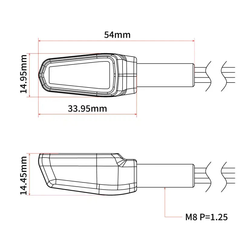 701 Led Turn Signals W/Taillight Blk W/Clr Lens Pr - ZETA