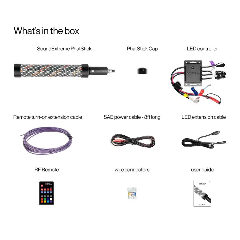 Phatstick 1' Whip & Controller Led Whip 1ft & Rf Controller - ECOXGEAR