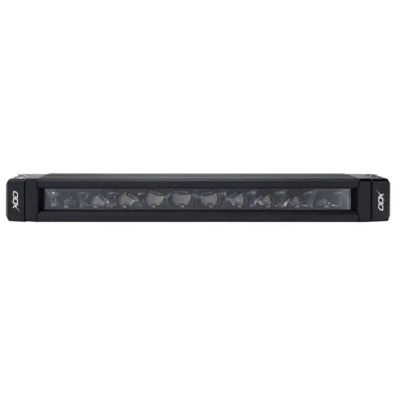 Sleek black ODX LED bulb light bar with illuminated bulbs