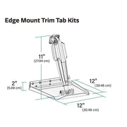 Lenco Hole Shot Assist Boat Trim Tab 15185-106 - 12 12 Edge Mount Kit