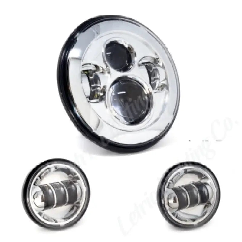 Letric Lighting LLC-ILHK-7C Letric Lighting 7in Led Hdlght W/Pass Lmps Chr