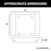 Lewmar 2023043513 Anchor System Mounting Bracket - Black
