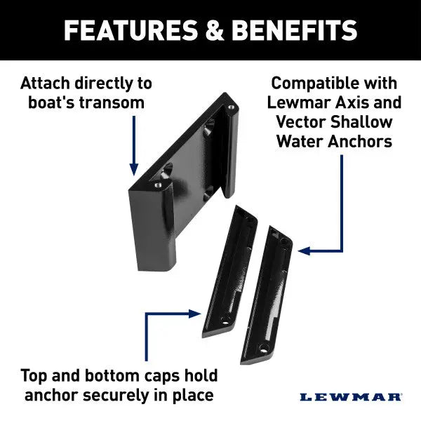 Lewmar 2023043513 Anchor System Mounting Bracket - Black