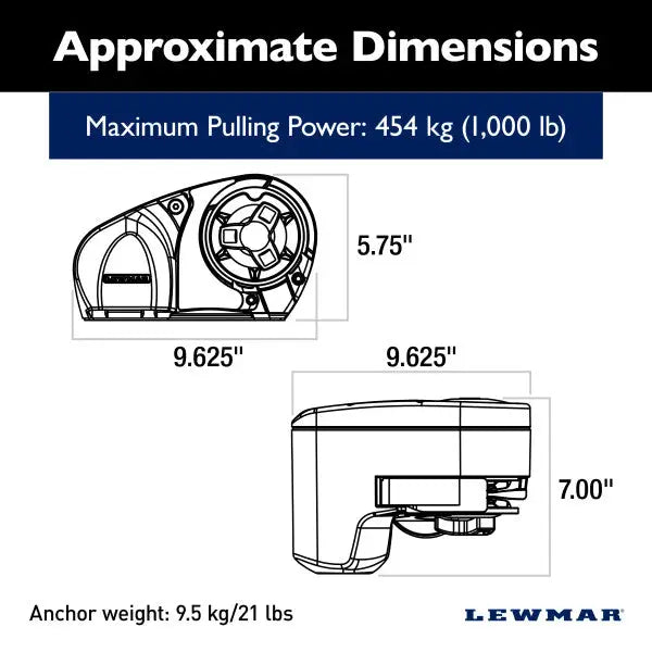 Lewmar DIY Ready Windlass 6657011108 - PRO-Series 1000G 12V G4