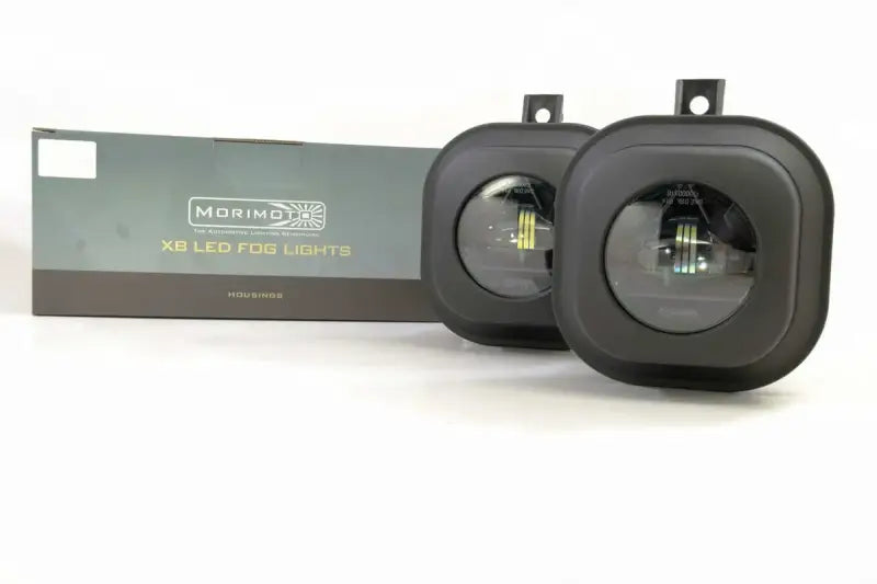 Morimoto XB LED Fogs Type SD Pair in packaging, demonstrating advanced Morimoto XB technology and sleek, modern design.