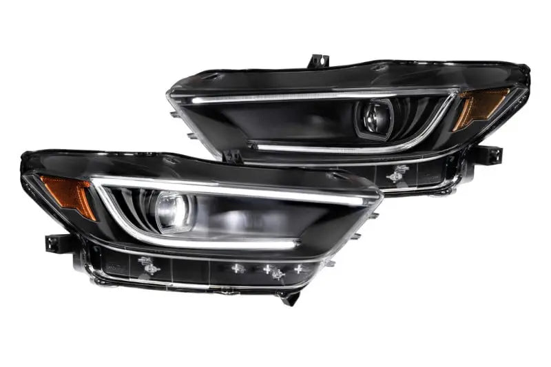 Black car headlights for Ford Mustang 2015-2017 with LF410-ASM Morimoto Xb Ld tech