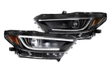 Black car headlights for Ford Mustang 2015-2017 with LF410-ASM Morimoto Xb Ld tech
