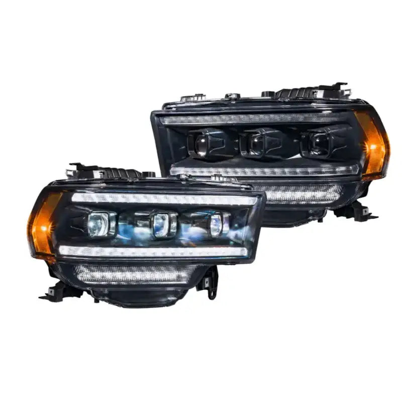 LF701 Morimoto Xb LED Headlights for Dodge Ram HD 2019+, enhanced illumination, sleek design, easy installation, and durable construction.
