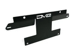 License Plate Relocation Kit Relocates Below The Center At An Angle On Front Bumper; Powder Coated; Black; Steel
