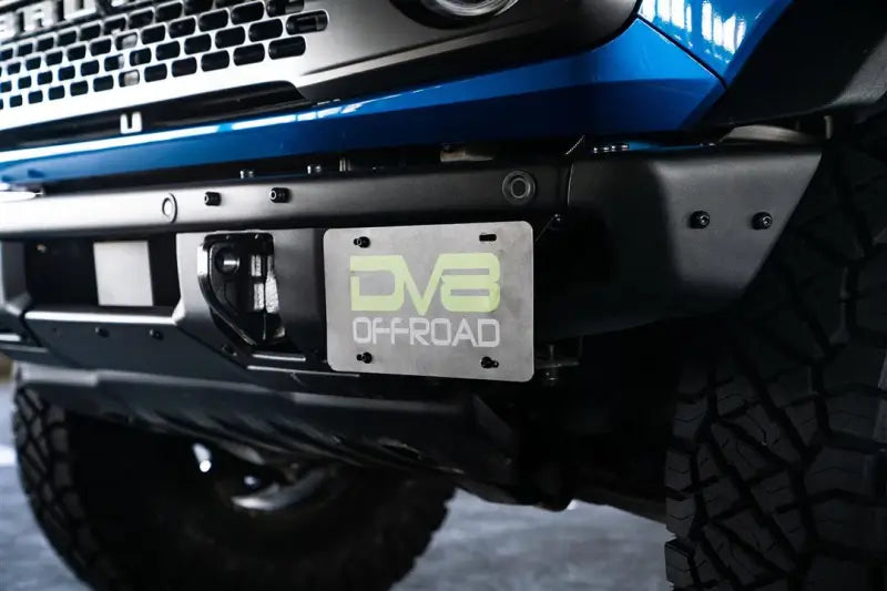 License Plate Relocation Kit Relocates To Driver’s Side of Front Bumper; Powder Coated; Black; Steel - Truck &