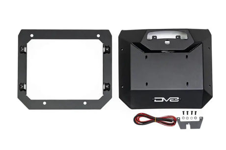 License Plate Relocation Kit Relocates To OEM Spare Tire Location Once Removed; Retains Light mount/ Back-up Camera