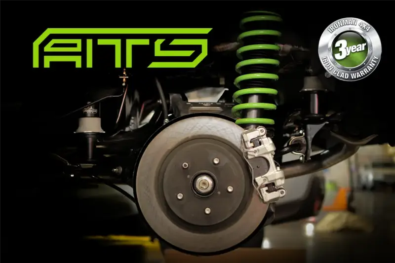 Lift Kit Suspension 2 Inch Front Lift; 2 Inch Rear Lift; With Front And Rear Coil Over Shock Absorbers In Kit; Black/ White/ Green Components; With Subframe Spacer Kit/ Stabilizer Bar Spacer Kit/ Exhaust Hanger/ Installation Hardware - RV and Auto Parts