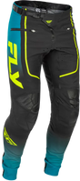 Rayce Bicycle Pants Teal/Black/Lime Sz 34 - FLY RACING