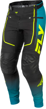 Rayce Bicycle Pants Teal/Black/Lime Sz 34 - FLY RACING