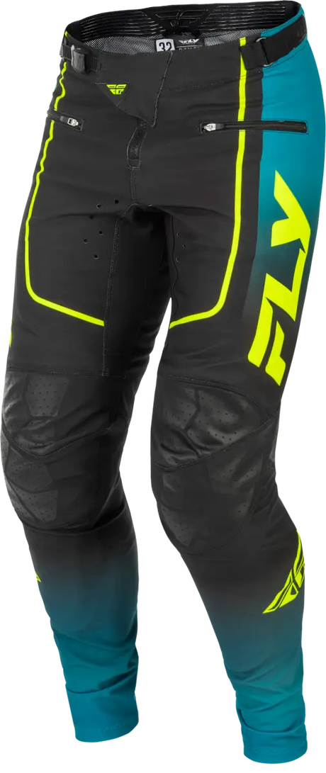Rayce Bicycle Pants Teal/Black/Lime Sz 34 - FLY RACING