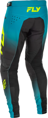 Rayce Bicycle Pants Teal/Black/Lime Sz 34 - FLY RACING