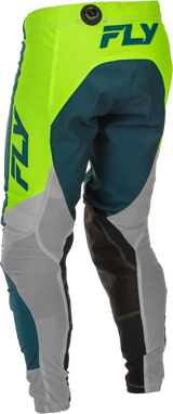 Lite Pants Grey/Lime/Teal Sz 30 - FLY RACING