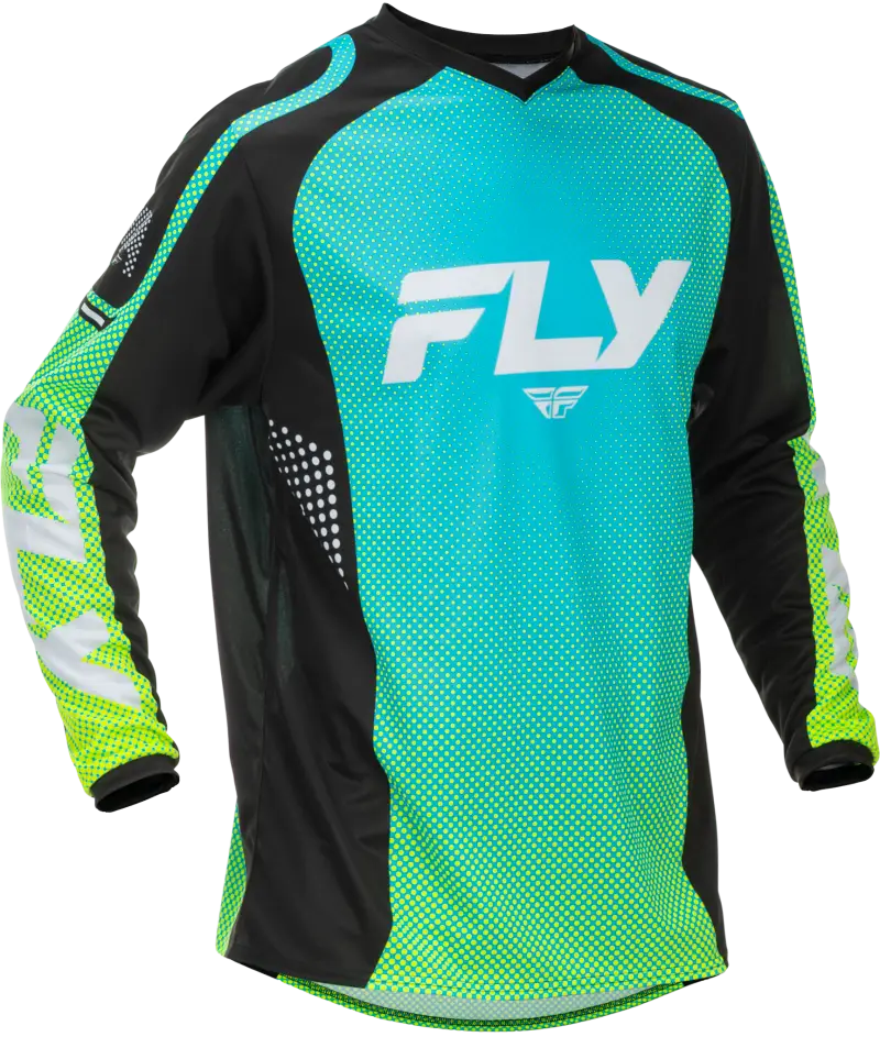 F 16 Jersey Aqua/Black/White Md - FLY RACING