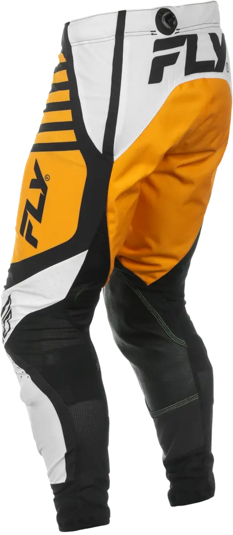 Lite Pants Ca/Ny White/Black/Mustard Sz 34 - FLY RACING