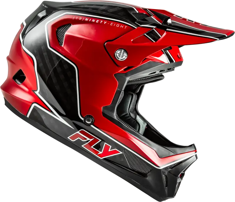 Werx R Flow Carbon Helmet Black Carbon/Red Xs - FLY RACING