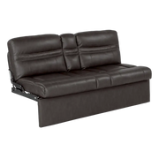 Brown leather futon on Lippert 2020129834 Jacknife Sofa-62 with euro leather vinyl