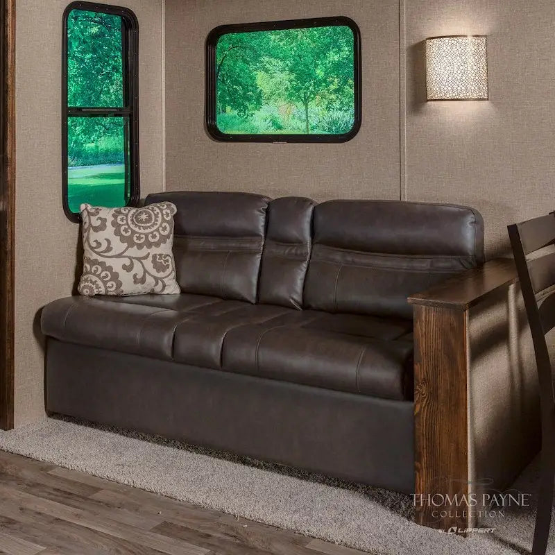 Brown leather sofa from Lippert Jacknife Sofa-62 Euro Leather Vinyl Collection