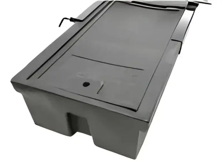 Lippert 236558 Under Chassis Storage System featuring two detachable sliding storage boxes for efficient organization.