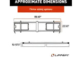 Lippert 236558 Under Chassis Storage System dimensions and design for efficient vehicle storage solutions.