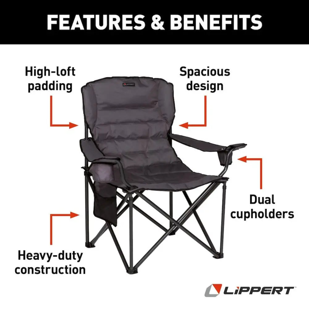 Lippert Comp No Supplier Warranty Camping Chair 2022114828 - Campfire Mega Padded Quad