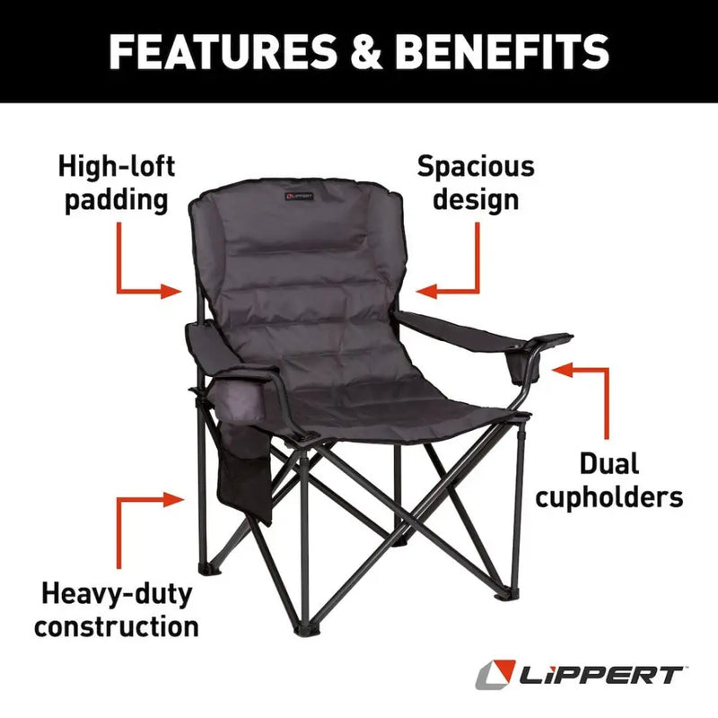 Lippert Comp No Supplier Warranty Camping Chair 2022114828 - Campfire Mega Padded Quad