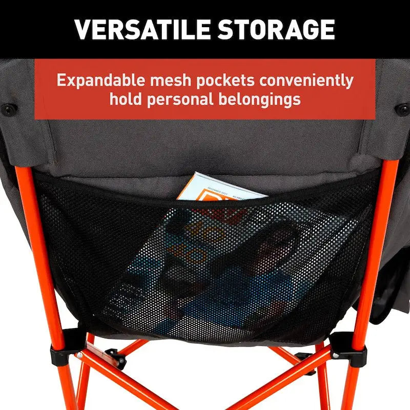 Camping chair with mesh storage pocket from Lippert Comp Baja Table Chair Set