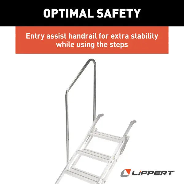 Lippert Comp Easy To Install Entry Step Hand Rail 2023024502 - Handrail