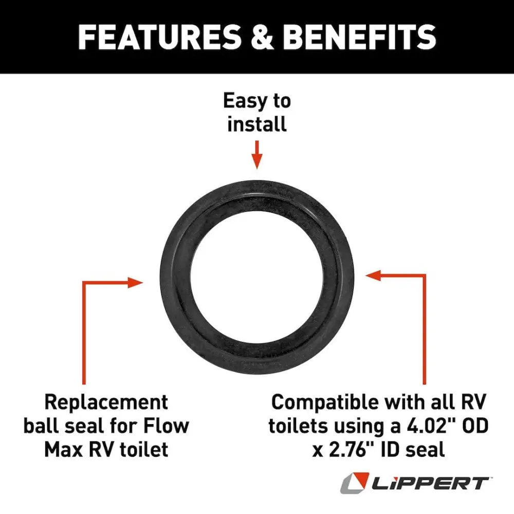 Lippert Comp Easy To Install Toilet Seal 2023038024 - Hose Flush Ball Kit
