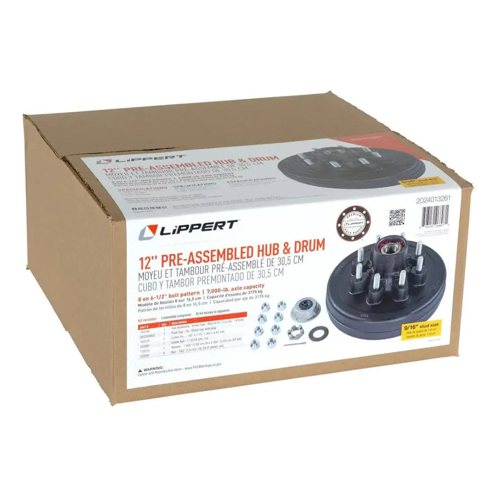 Lippert Comp Easy To Install Trailer Brake Hub Assembly 2024013261 - AP Kit HD 865 16 Stud Com