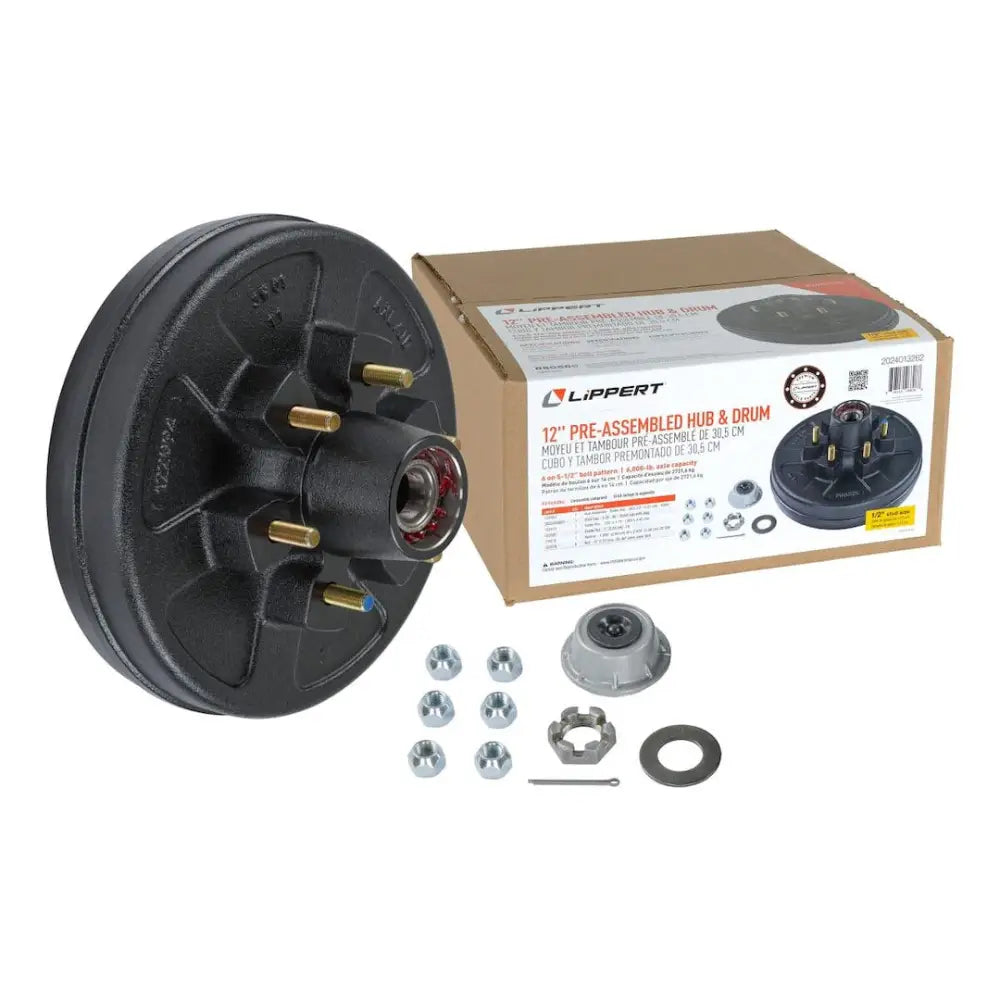 Lippert Comp Easy To Install Trailer Brake Hub Assembly 2024013262 - AP Kit HD 655 Stud
