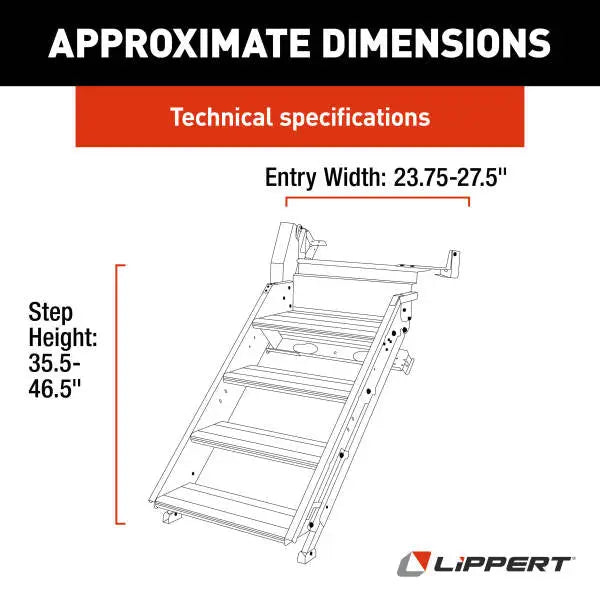 Lippert Comp Effortless Lift Assist Entry Step 2024057000 - RV