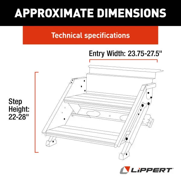 Lippert Comp Extra Large Treads Entry Step 2024056996 - RV Double 26