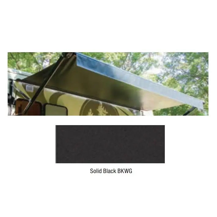 Lippert Comp Heat-Welded Leak-Resistant Seams Awning Fabric V000524712 - Canvas-14 Blksolid-Prepflex-Tube