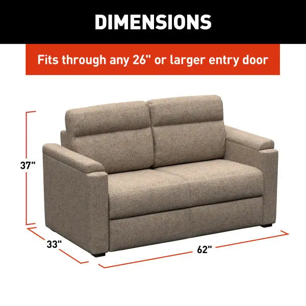 Lippert Comp Minimal Assembly Required Sofa 2024044224 - Clickback Sleeper 62 Dellmead