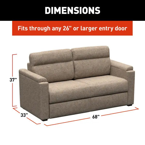 Lippert Comp Minimal Assembly Required Sofa 2024044228 - Clickback Sleeper 68 Dellmead