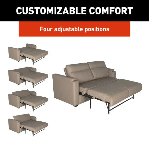 Lippert Comp Minimal Assembly Required Sofa 2024044230 - Clickback Sleeper 72 Driftwoo