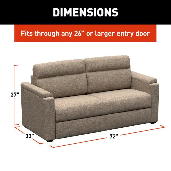 Lippert Comp Minimal Assembly Required Sofa 2024044232 - Clickback Sleeper 72 Dellmead