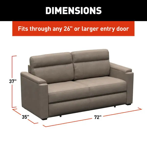 Lippert Comp Minimal Assembly Required Sofa 2024044357 - Rest Easy Sleeper 72 Driftwoo