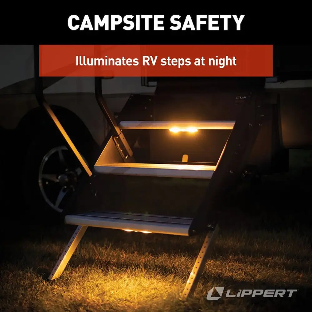Lippert Comp Offering Added Peace Of Mind Entry Step Light 2022172335 - Battery Operated Magnetic Led