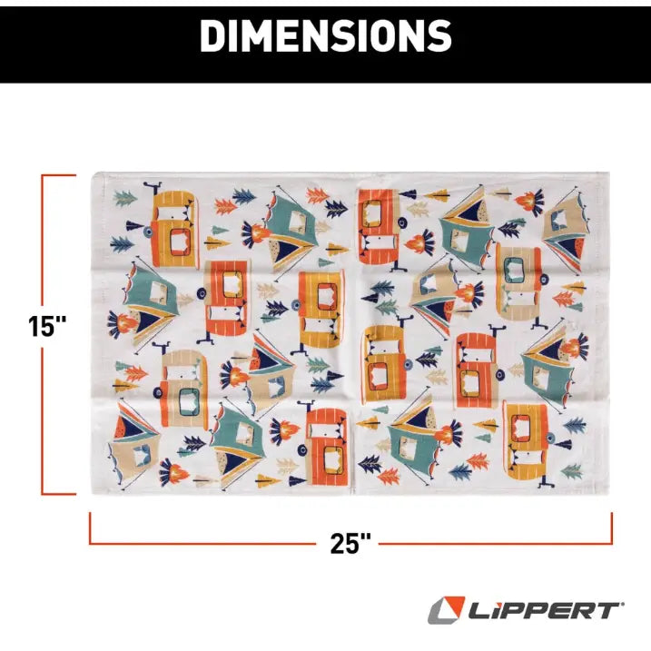 Lippert Comp Unique RV Camping Print Towel 2023051697 - Camper Kitchen Potholder SE