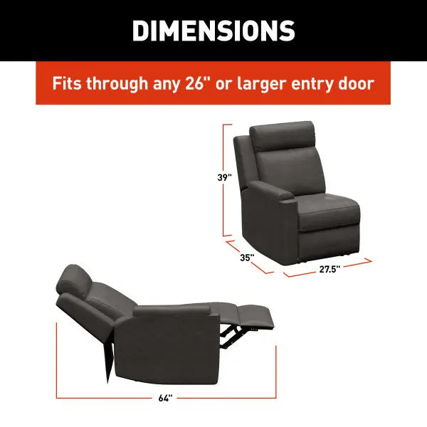 Lippert Comp Wall Hugger Design Chair 2024044107 - Heritage Mccoy RH Theater Seating