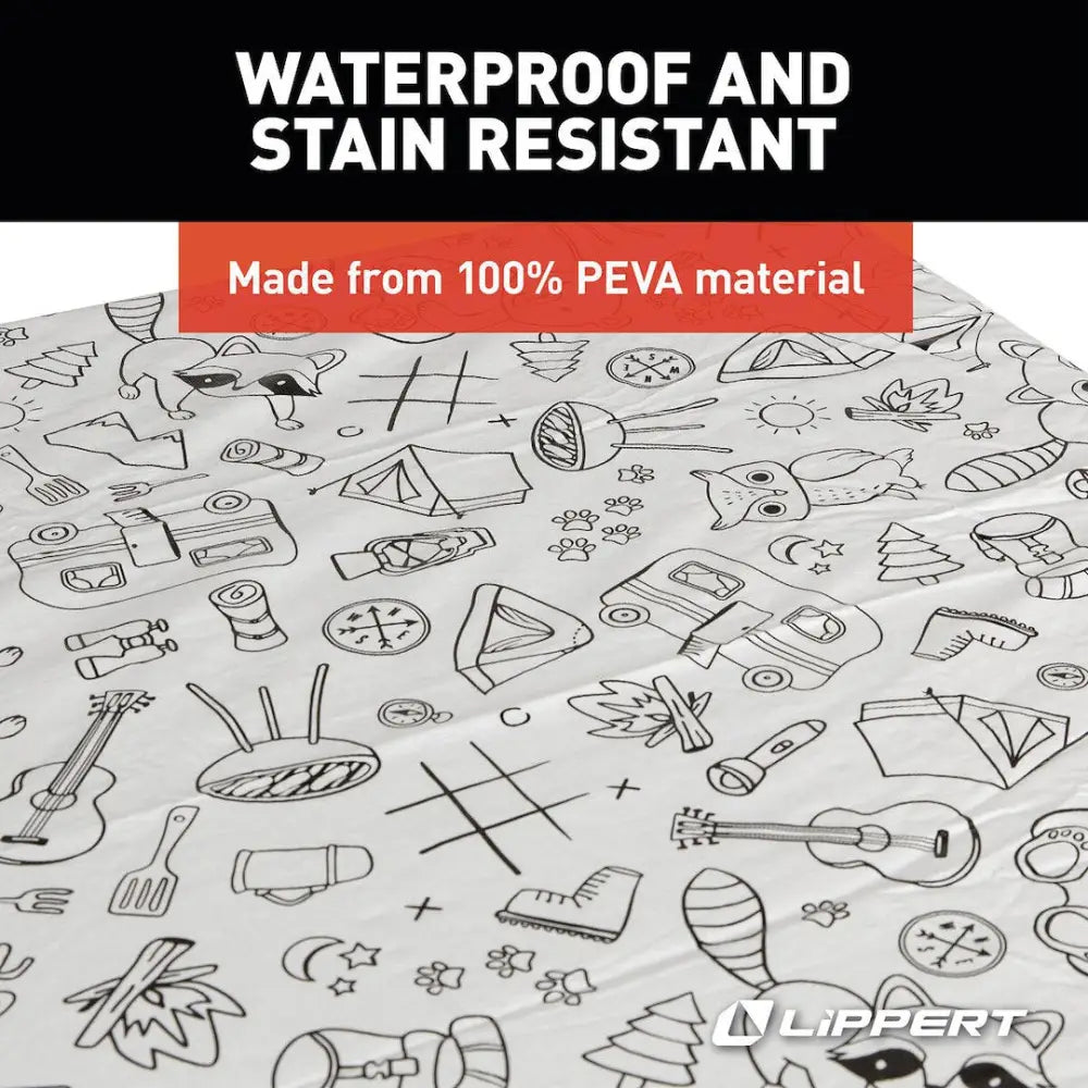 Lippert Comp Waterproof And Stain Resistant Tablecloth 2023051696 - Elastic Vinyl WI