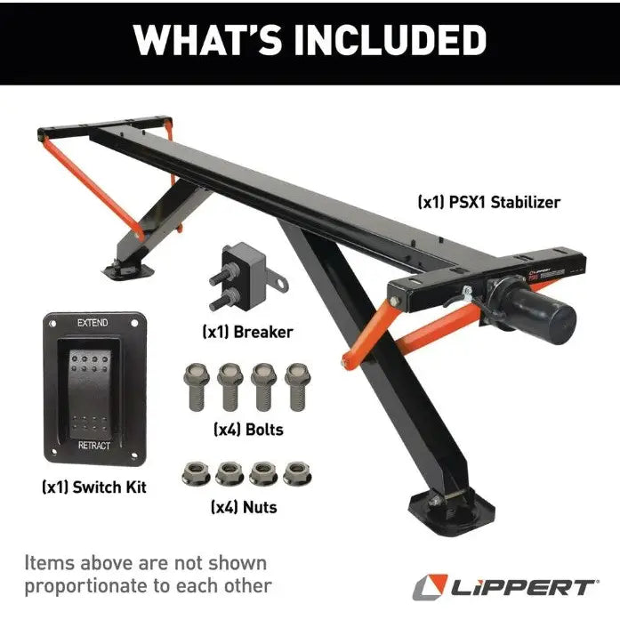 Lippert PSX1 Electric RV Power Stabilizer Jack System - and Camper
