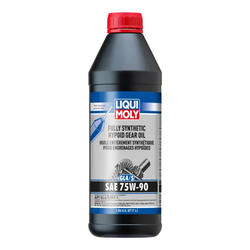 LIQUI MOLY 22090 LIQUI MOLY 1L Fully Synthetic Hypoid Gear Oil (GL4/5) 75W90 - Case of 6
