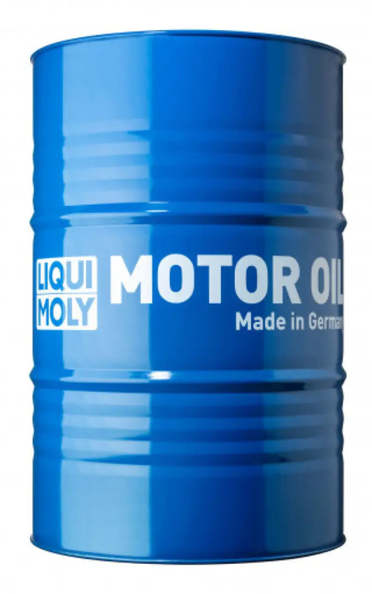 Blue motor oil drum from LIQUI MOLY 205L Molygen New Generation 0W-20